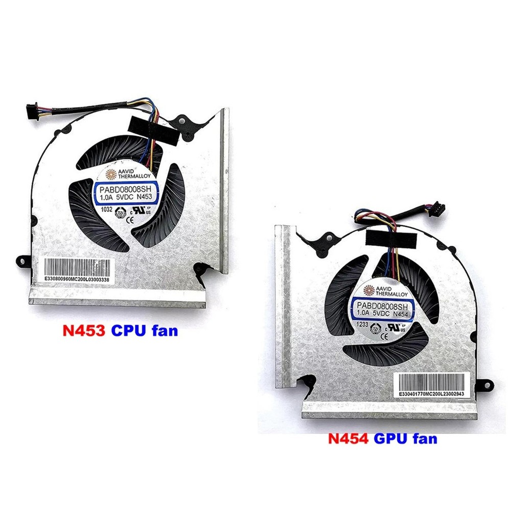 1 Pair CPU + GPU Fan PABD08008SH N453 N454 5VDC 1.0A Fit for GE66 GP66 GL66 *m