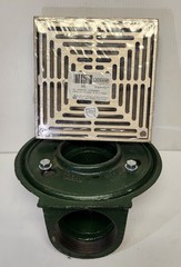 3″ FLOOR DRAIN,BODY ASSEMBLY WHIT THREADED SIDE OUTLET-WHIT 8S NIKALOY STRAINER