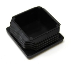 Universal Plastic 1-1/2 inch Black Square Tubing Cap Finishing Plug Chair Glide