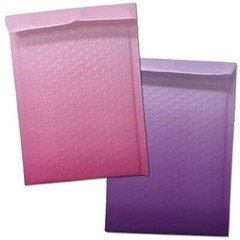 Pink and Purple Gradient Slide 6×10 inch Colored Poly Bubble Mailers Combo, Uniq