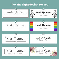 Acrylic Desk Name Plate Personalized I Custom Acrylic Sign I Name Plate for Desk