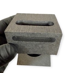 Erico Cadweld HSC2Q Graphite Mold 4/0 Concentric to Steel Pipe Flat Surface 115