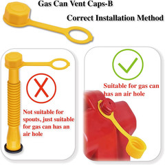 Replacement Gas Can Spout Nozzle Vent Kit for Plastic Gas Cans Old Style Cap