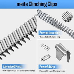 meite M66 Clinching Clips 3/4″ (19mm) Crown Galvanized Clinching Clips