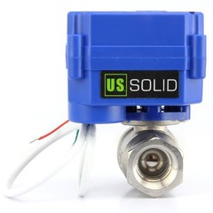 U.S. Solid 1/4″ NPT Motorized Ball Valve N/C 9V 12V 24V AC/DC 2-Wire SS304