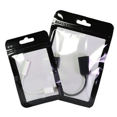 Flat Black Zip Seal Bags w/ Window and Butterfly Hang Hole Variety QTY and Sizes