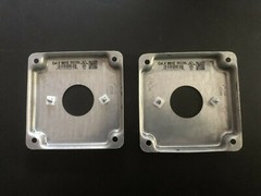 Lot of 2 – Hubbell / RACO Cat# 801C – 4″ Square Cover 1.406 Dia. Round Opening