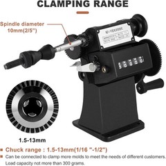 Manual Coil Winding Machine 1/16″- 1/2″ Hand Coil Winder with Counter for Spiral