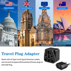 UK to US Plug Adapter, EU to USA Plug Adapter,UK,AU,in,CN,JP,Asia Italy,Brazil
