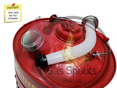 EAGLE Aftermarket Gas Spout KIT (high flow) w/ 1.75″ Metal Cap Vintage Fuel Cans