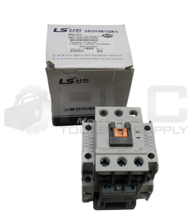 NEW METASOL MC-40A-AC120V CONTACTOR 3P 40A 120VAC 50/60HZ MC-40A