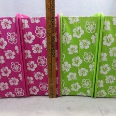 Set of 4 Neatnix Cloth XL Collapsible Magazine Holder Flower Pink Green Dorm