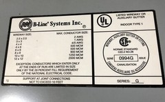 B-Line Systems, A014992, 6-1/4″ Wireway 90 Degree Elbow