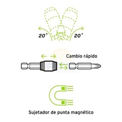 Expert PUDE-9090 Articulated adapter 90 mm magnetic for bits