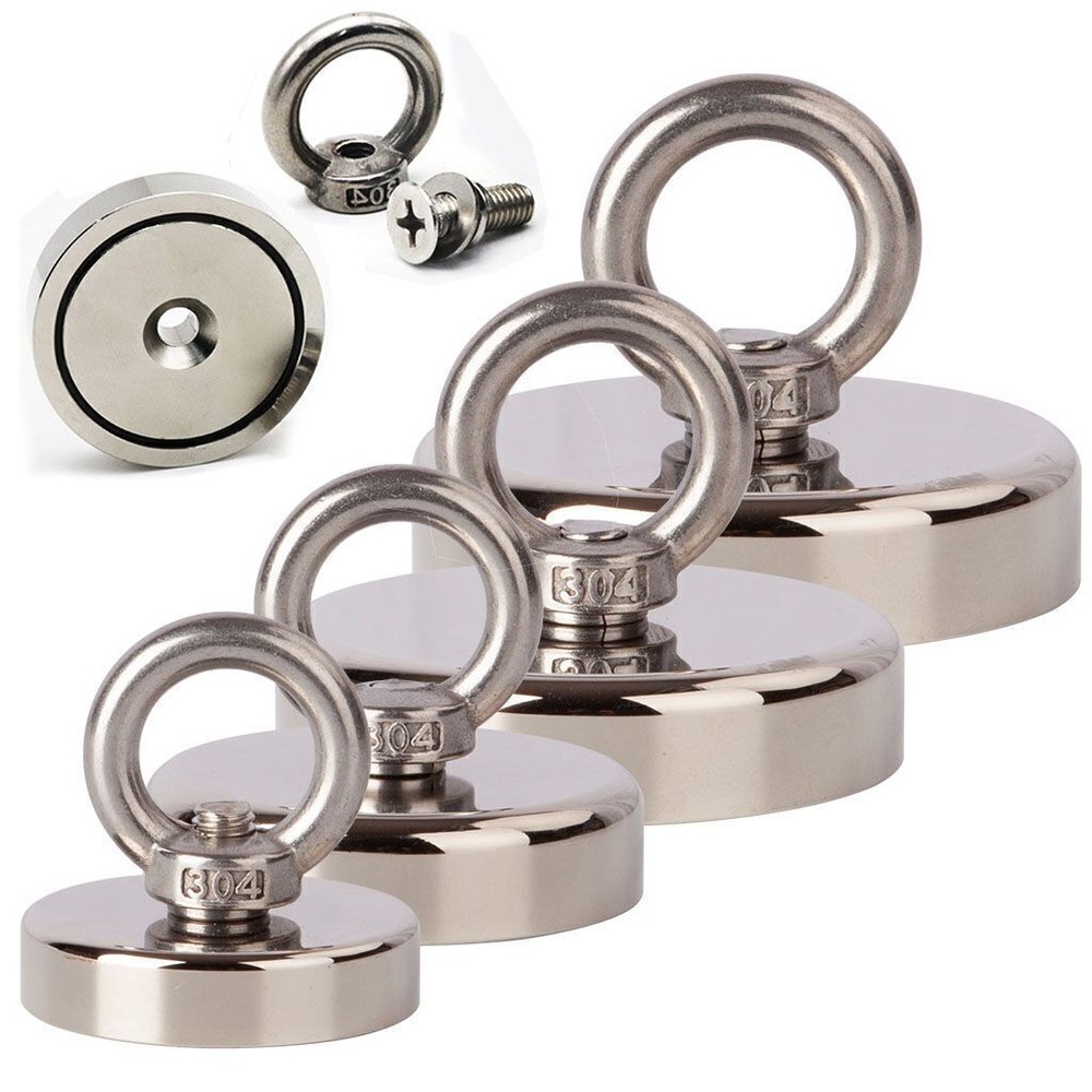 upto 1000 LBS Fishing Magnet Pull Force Heavy Duty Strong Neodymium Rare Earth