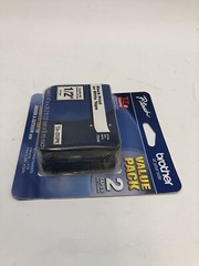 Brother Genuine P-Touch, TZe-231 2 Pack Tape TZE2312PK Black Print White Tape
