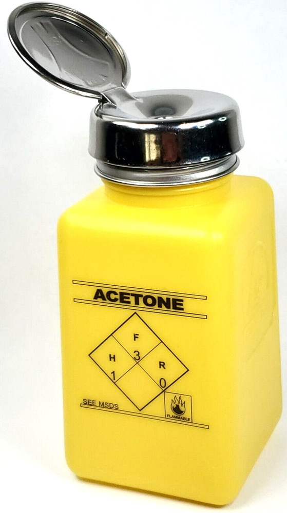 Menda 35277 Durastatic One-Touch Dispenser Yellow Bottle, 6oz Acetone Print