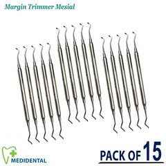 15-pcs Dental Restorative Chisel & Hatchets Margin Trimmer Mesial Gingival Tools