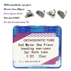 20Sets Orthodontic Buccal Tubes 1st 2nd Molar Dental MBT Roth 022 Molar Bracket
