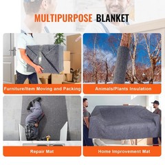 KFFKFF 72″ x 54″ Recycled Cotton Moving Blankets (12-Pack)
