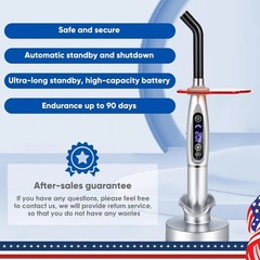 Dental LED Cure Curing Light Lamp 2000mw 5W Tool Resin Cure Wireless Cordless st
