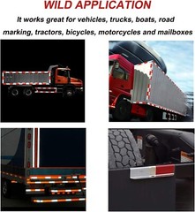 DOT-C2 Reflective Tape,Red White 2Inch X 30′ Waterproof Conspicuity Safety Tape