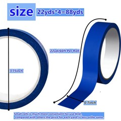JIMROLA 4 Rolls Blue Painters Tape