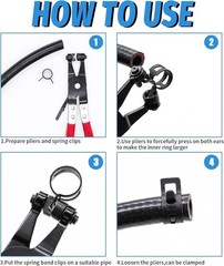 115X Hose Spring Clamps 6-22mm Fastener Fuel Water Line Pipe Air Tube Clips Kit