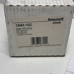 NEW HONEYWELL C645A-1022 GAS / AIR PRESSURE SWITCH