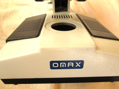 OMAX Microscope with Metric Sliding Ruler Measuring Stage, 295mm. with WF 10X/18