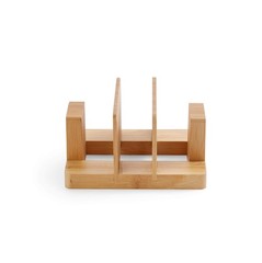 Natural Bamboo Cutting Board Organizer Rack for Kitchen, Pantry, or Office ̵