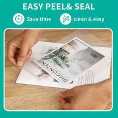 – 100 Count – 5″ X 7″ Cellophane Bags Self Sealing – Resealable Clear Poly Cello
