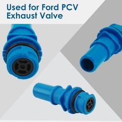 OEM Blue Thermoplastic PCV Valve Fitting 7L3Z6A666A, Positive Crankcase Ventilat