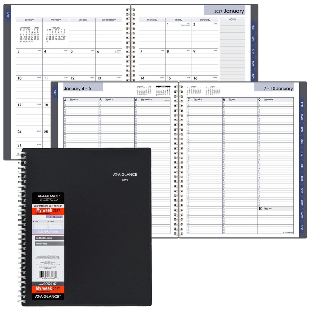 2027 At-A-Glance GC520-07 Weekly/Monthly Appointment Book, 8-1/2 x 11″