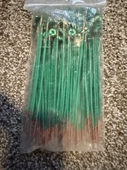 100 PACK Green Ground Wire and Screw 6.5″ Overall Length NEW