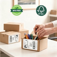4×6 Thermal Labels 500/Stack, HUOJI Shipping Thermal Labels 4×6 Fanfold Compa…