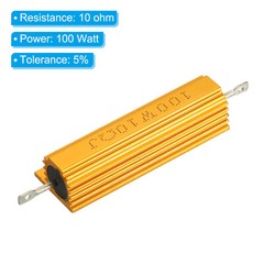 5Pcs 100W 10 Ohm Aluminum Shell Resistor Housing Resistor Wirewound Resistors