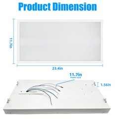 2 Pack 100W LED Linear High Bay light 2FT Commercial Warehouse Lights 100-277V