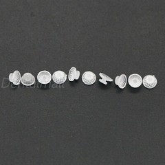US 100Pcs Ortho Lingual Buttons Dental Ceramic/Metal, Bondable, Round Mesh Base