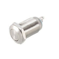 Momentary Metal Push Button Switch 10mm Mounting Dia 1NO 1NC COM DC 30V