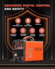 250A Aluminum MIG Welder 110V/220V 6-in-1 MultiProcess & TIG Welding Torch WP17V