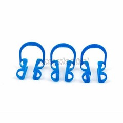 10-100Pcs Cotton Roll Holder Disposable Clips Plastic Blue For Dental Lab Clinic