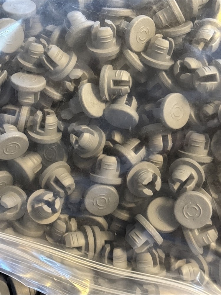 (1000ea) Butyl Rubber Stopper 3-Legs ,Grey , 20mm for 10ml Vials