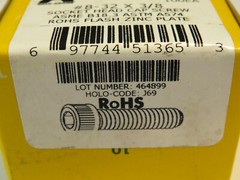 HOLO-KROME 8-32 X 3/8″ SOCKET HEAD CAP SCREW ROHS ZINC PLATE ZP1C72054*100-PACK*