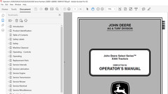 John Deere X300 X304 X310 X320 X324 X340 X360 Technical & Operator’s Manual USB