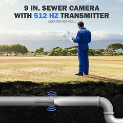 Sewer Camera 230ft/70m Pipe Inspection Camera 512hz Self-leveling Meter Counter