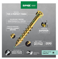 (Pick Size) SPAX Exterior/Interior Power-Trim Head Wood & PVC Screws 200 pcs