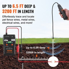 VEVOR Underground Cable Locator 6.5 FT Max. Detection Depth Wire Break Detector