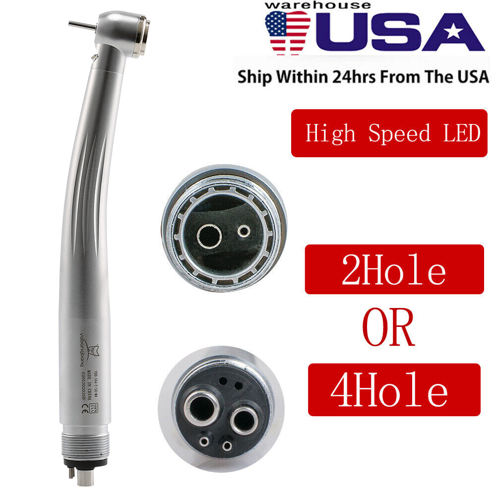E-generator Dental LED Fiber Optic High Speed Handpiece 2/4hole hand piece YBM