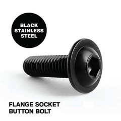 M4 M5 M6 M8 A2 BLACK STAINLESS HEX SOCKET FLANGED BUTTON HEAD ALLEN BOLT SCREWS